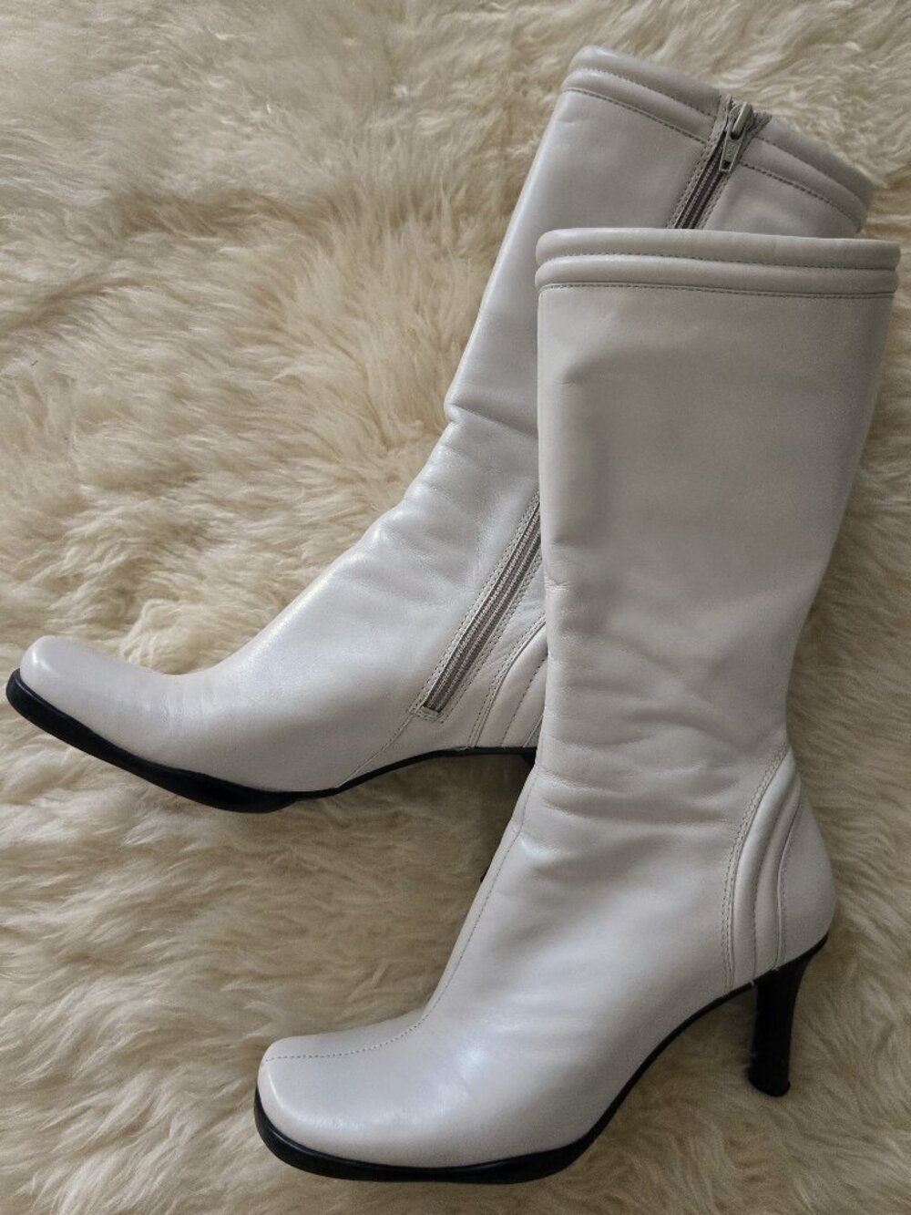 Y2K Nine West Leather Boots SZ 6.5